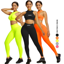 seamless sports suits women fitness sportswear gym leggings padded sports bra yoga set clothes